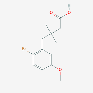 4-(2-Bromo-5-methoxyphenyl)-3,3-dimethylbutanoic acid