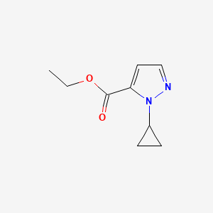molecular formula C9H12N2O2 B8696665 ethyl 1-cyclopropyl-1H-pyrazole-5-carboxylate 