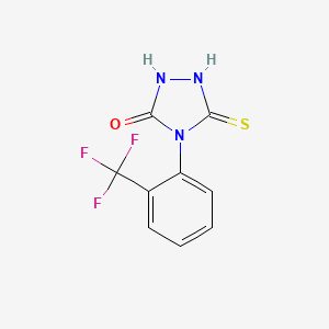 5-Sulfanylidene-4-[2-(trifluoromethyl)phenyl]-1,2,4-triazolidin-3-one