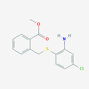 Methyl 2-(((2-amino-4-chlorophenyl)thio)methyl)benzoate