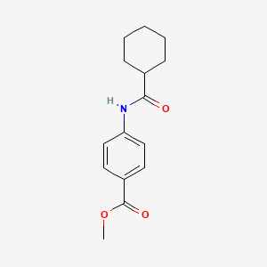 molecular formula C15H19NO3 B8696776 Methyl 4-(cyclohexanecarboxamido)benzoate 