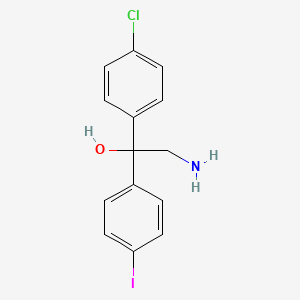 2-Amino-1-(4-chlorophenyl)-1-(4-iodophenyl)ethanol