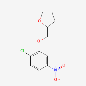 molecular formula C11H12ClNO4 B8696863 2-(2-Chloro-5-nitro-phenoxymethyl)-tetrahydrofuran 