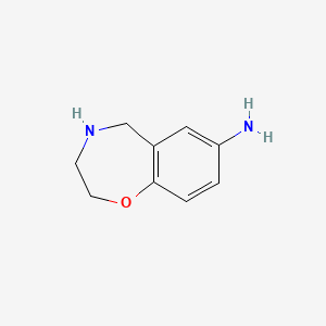 molecular formula C9H12N2O B8696897 2,3,4,5-Tetrahydro-1,4-benzoxazepin-7-ylamine 