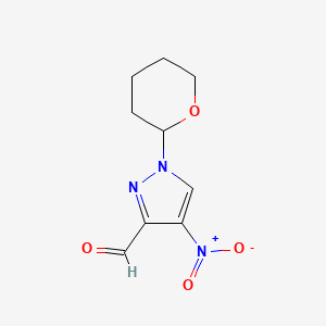4-Nitro-1-(oxan-2-yl)-1H-pyrazole-3-carbaldehyde