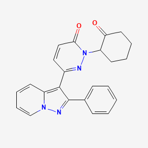 3-[2-(2-Oxocyclohexyl)-3-oxo-2,3-dihydropyridazin-6-yl]-2-phenylpyrazolo[1,5-a]pyridine