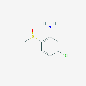 molecular formula C7H8ClNOS B8696976 5-chloro-2-methylsulfinylaniline 