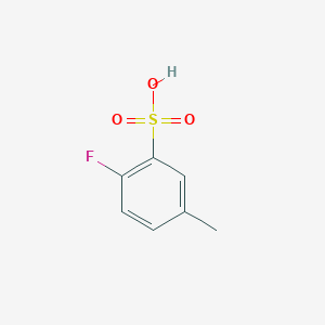 molecular formula C7H7FO3S B8697013 2-Fluoro-5-methylbenzene-1-sulfonic acid CAS No. 97242-35-8
