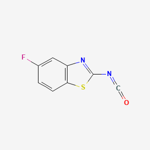 molecular formula C8H3FN2OS B8697098 Benzothiazole, 5-fluoro-2-isocyanato-(9CI) 