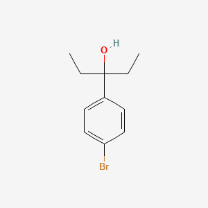 molecular formula C11H15BrO B8697125 3-(4-Bromophenyl)pentan-3-ol 