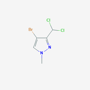 molecular formula C5H5BrCl2N2 B8697181 4-Bromo-3-dichloromethyl-1-methylpyrazole 