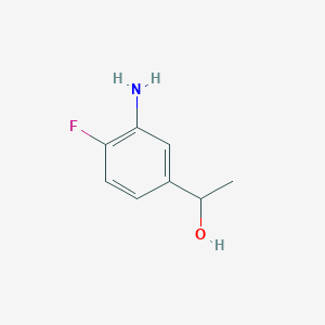 molecular formula C8H10FNO B8697672 1-(3-Amino-4-fluorophenyl)ethanol CAS No. 701-42-8