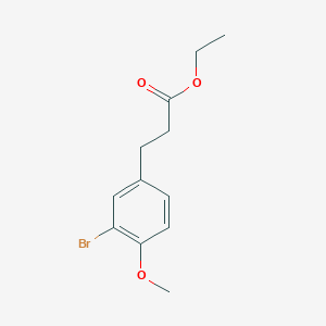 molecular formula C12H15BrO3 B8697714 Ethyl 3-(3-bromo-4-methoxyphenyl)propanoate 