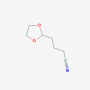 molecular formula C7H11NO2 B8697733 4-(1,3-dioxolan-2-yl)butanenitrile 