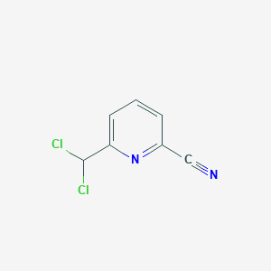 molecular formula C7H4Cl2N2 B8697846 6-(Dichloromethyl)pyridine-2-carbonitrile CAS No. 105745-65-1
