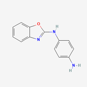 molecular formula C13H11N3O B8697906 2-(p-Aminoanilino)benzoxazole 
