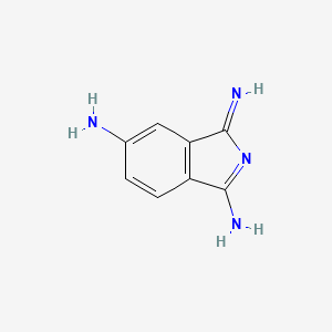 molecular formula C8H8N4 B8698123 1-imino-1H-isoindole-3,6-diamine 