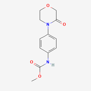 molecular formula C12H14N2O4 B8698150 methyl N-[4-(3-oxo-4-morpholinyl)phenyl]carbamate 