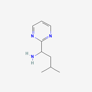 molecular formula C9H15N3 B8698237 3-Methyl-1-(pyrimidin-2-yl)butan-1-amine 