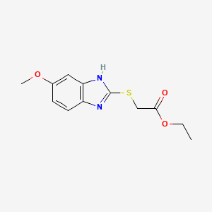 molecular formula C12H14N2O3S B8698244 ethyl [(5-methoxy-1H-benzimidazol-2-yl)sulfanyl]acetate 