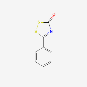 molecular formula C8H5NOS2 B8698274 5-Phenyl-1,2,4-dithiazol-3-one 