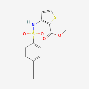 molecular formula C16H19NO4S2 B8698275 Methyl 3-(4-tert-butylbenzenesulfonamido)thiophene-2-carboxylate 
