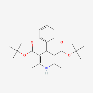 molecular formula C23H31NO4 B8698287 Di-t-butyl 2,6-dimethyl-4-phenyl-1,4-dihydropyridine-3,5-dicarboxylate 