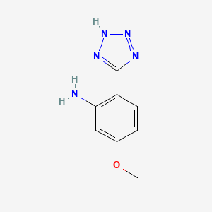 molecular formula C8H9N5O B8698321 5-methoxy-2-(2H-tetrazol-5-yl)aniline CAS No. 53967-61-6