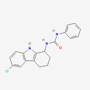 molecular formula C19H18ClN3O B8698378 N-(6-Chloro-2,3,4,9-tetrahydro-1H-carbazol-1-yl)N'-phenylurea CAS No. 827590-98-7