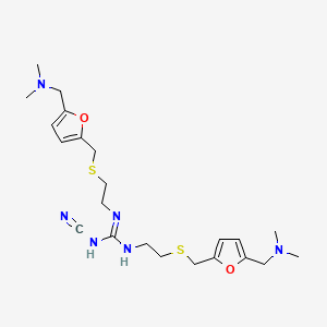 Guanidine, N-cyano-N',N''-bis(2-(((5-((dimethylamino)methyl)-2-furanyl)methyl)thio)ethyl)-