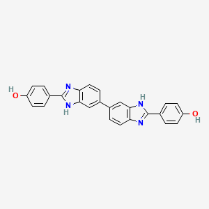 molecular formula C26H18N4O2 B8698504 Phenol, 4,4'-[5,5'-bi-1H-benzimidazole]-2,2'-diylbis- CAS No. 137961-52-5