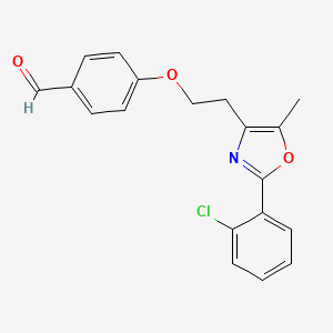 molecular formula C19H16ClNO3 B8698510 4-(2-(2-(2-Chlorophenyl)-5-methyloxazol-4-yl)ethoxy)benzaldehyde CAS No. 103789-58-8
