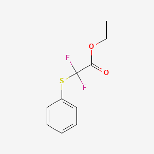 molecular formula C10H10F2O2S B8698517 Acetic acid, difluoro(phenylthio)-, ethyl ester CAS No. 101068-11-5
