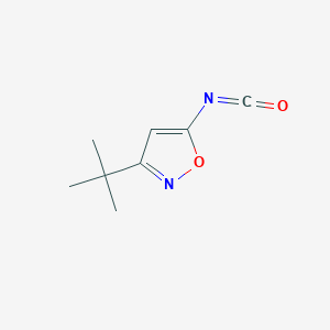 molecular formula C8H10N2O2 B8698553 Isoxazole, 3-(1,1-dimethylethyl)-5-isocyanato- 