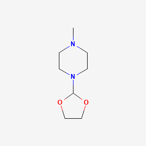 molecular formula C8H16N2O2 B8698568 1-(1,3-Dioxolan-2-YL)-4-methylpiperazine CAS No. 84033-69-2