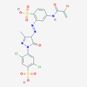 B086986 4-[4-[[5-(2-bromoprop-2-enoylamino)-2-sulfophenyl]diazenyl]-3-methyl-5-oxo-4H-pyrazol-1-yl]-2,5-dichlorobenzenesulfonic acid CAS No. 12226-61-8