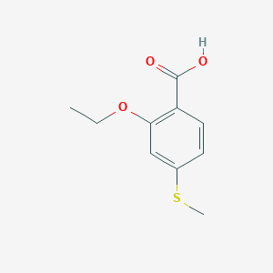 molecular formula C10H12O3S B8698612 2-Ethoxy-4-(methylsulfanyl)benzoic acid CAS No. 89407-44-3