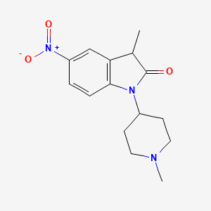 3-Methyl-1-(1-methylpiperidin-4-yl)-5-nitroindolin-2-one