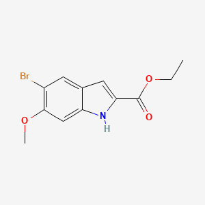 molecular formula C12H12BrNO3 B8698632 ethyl 5-bromo-6-methoxy-1H-indole-2-carboxylate 