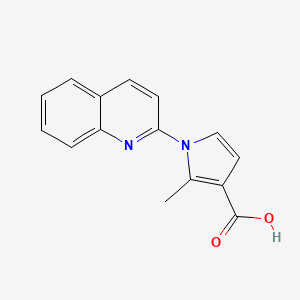 molecular formula C15H12N2O2 B8698640 2-Methyl-1-(quinolin-2-yl)-1H-pyrrole-3-carboxylic acid CAS No. 649727-03-7