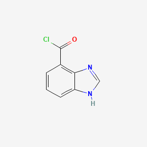 molecular formula C8H5ClN2O B8698653 1H-benzoimidazole-4-carbonyl chloride 