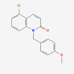 molecular formula C17H14BrNO2 B8698663 5-Bromo-1-(4-methoxybenzyl)quinolin-2(1H)-one 