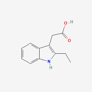 molecular formula C12H13NO2 B8698715 2-(2-ethyl-1H-indol-3-yl)acetic acid 