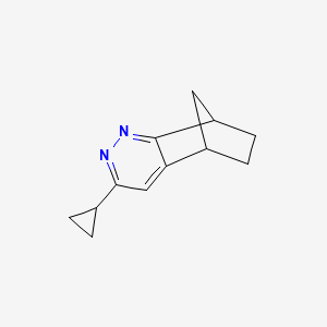 molecular formula C12H14N2 B8698718 3-Cyclopropyl-5,6,7,8-tetrahydro-5,8-methanocinnoline CAS No. 918874-07-4