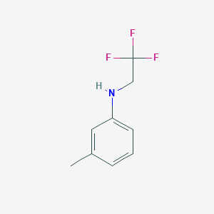 molecular formula C9H10F3N B8698726 3-methyl-N-(2,2,2-trifluoroethyl)aniline 