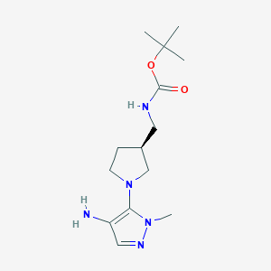(S)-tert-Butyl ((1-(4-amino-1-methyl-1H-pyrazol-5-yl)pyrrolidin-3-yl)methyl)carbamate