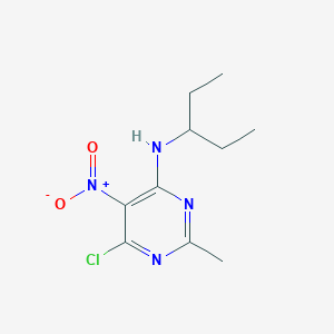 6-Chloro-2-methyl-5-nitro-N-(pentan-3-yl)pyrimidin-4-amine