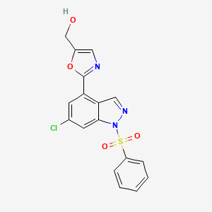 (2-(6-chloro-1-(phenylsulfonyl)-1H-indazol-4-yl)oxazol-5-yl)methanol