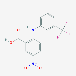 2-[2-Methyl-3-(trifluoromethyl)anilino]-5-nitrobenzoic acid