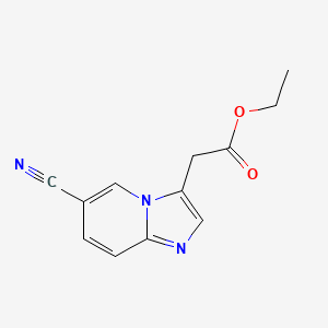 Ethyl 2-(6-cyanoimidazo[1,2-a]pyridin-3-yl)acetate